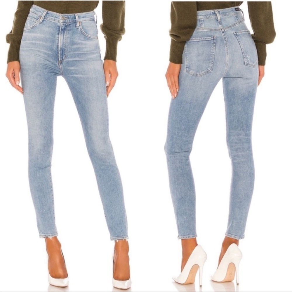 Citizens of Humanity Revolve 28 Chrissy High Rise Ankle Straight Jeans‎
